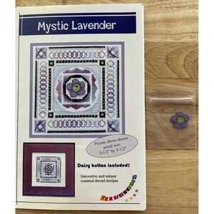 Something In Common~ Mystic Lavender~ Counted Thread Design Pattern‎ with button